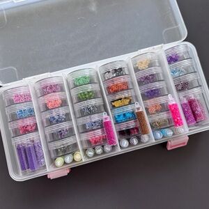 Multi-Color Nail Art Deco Sequins Glitter Beads Confetti Mix or Mini Crafting